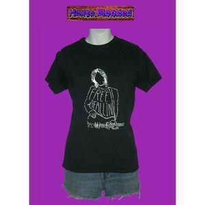 Tom Petty Free Fallin Holding Guitar Tee Shirt Band Merch Concert Music Fest S